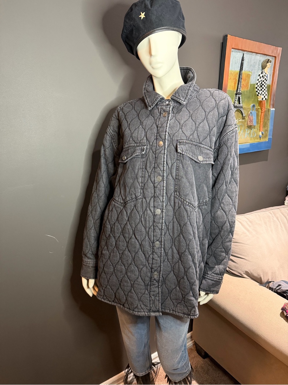 Pepe Jeans London Denim Jacket Quilted Lite Chore